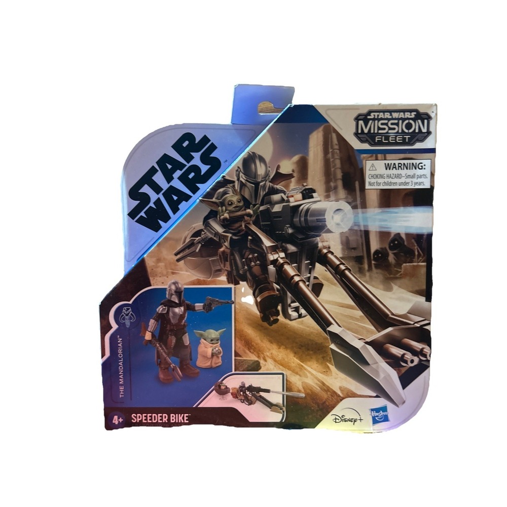 Star Wars Mission Fleet The Mandalorian Speeder Bike 2.5" Figure & The Child MIB